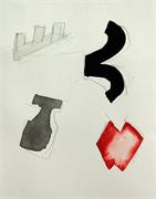 08 Schwerelos, 2006, Aquarell, 50 x 40 cm